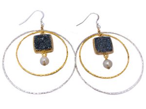 Earrings Hand-crafted druzy