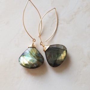 labradorite drop earrings