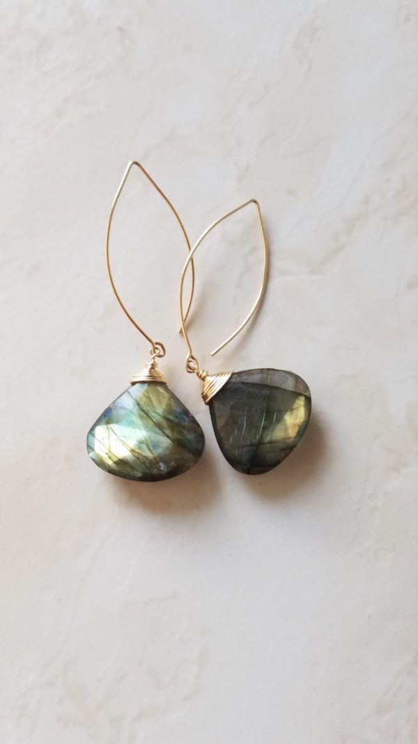 labradorite drop earrings