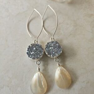 crystal druzy earrings