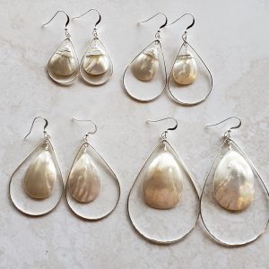 mother of pearl teardrop earrings