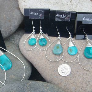 turquoise teardrop earrings