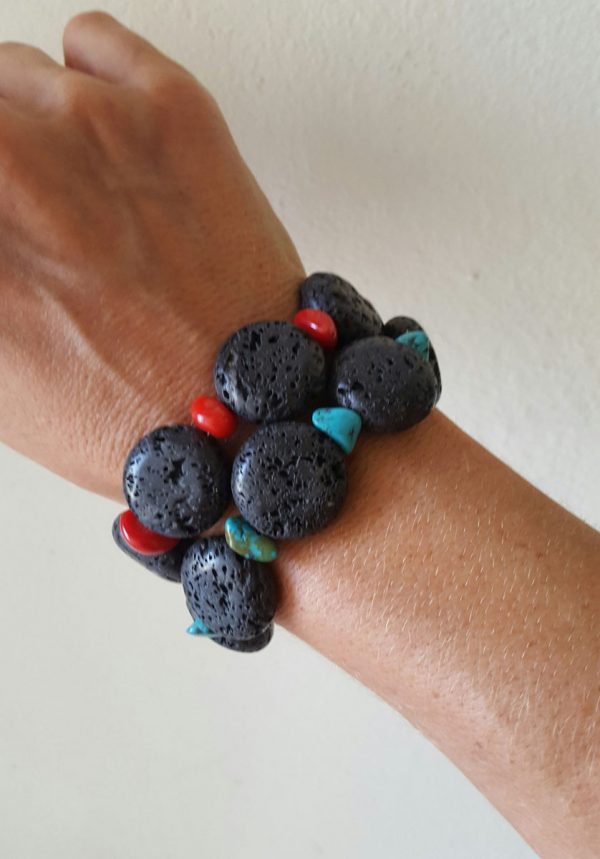 Lava & Red Coral Bracelet - Image 4