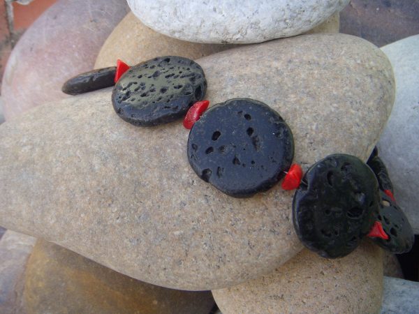 Lava & Red Coral Necklace - Image 3