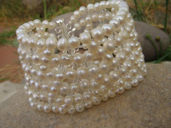 Thick Pearl Cuff Bracelet