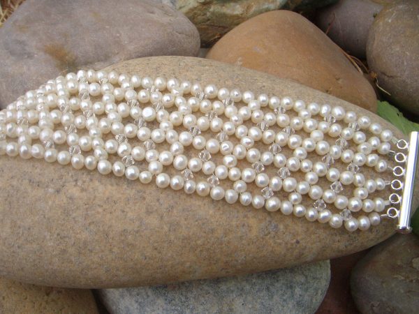 Thick Pearl Cuff Bracelet - Image 3