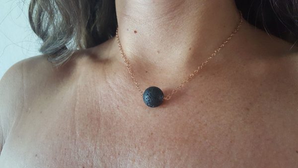 Lava Rock Oil Diffuser Healing Necklace - Image 4