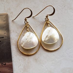 small mother of pearl teardrop earrings