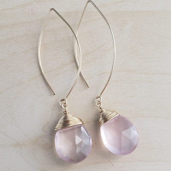 rose quartz earrings