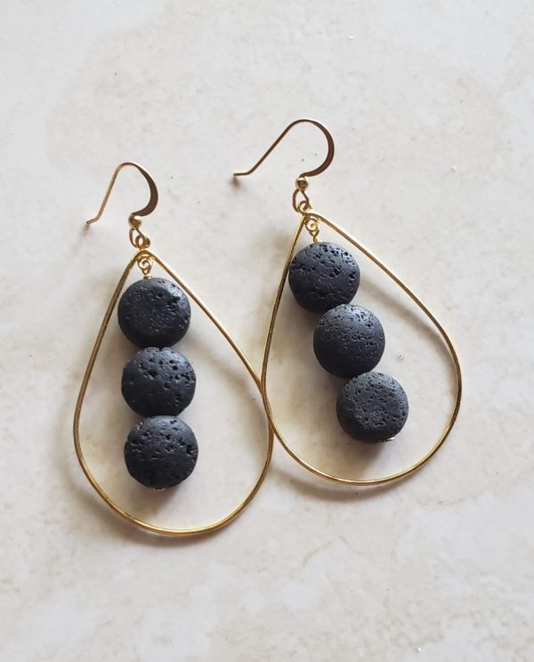 lava rock earrings