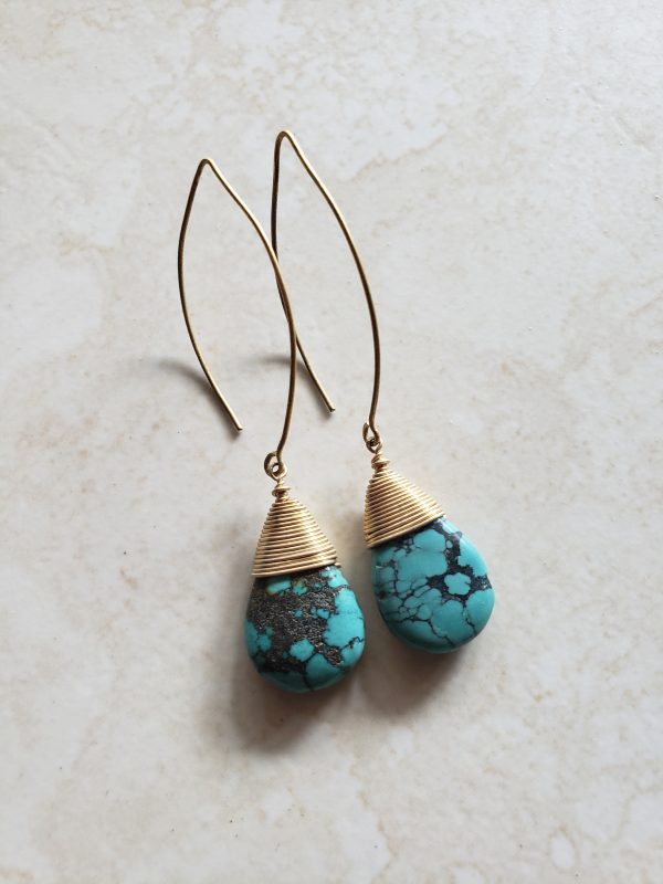 turquoise drop earrings