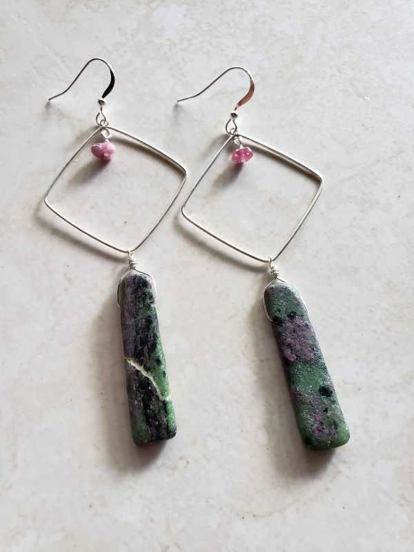 ruby zoisite earrings