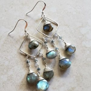 labradorite chandelier earrings