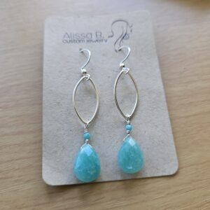 Amazonite Earrings - Small Dangles