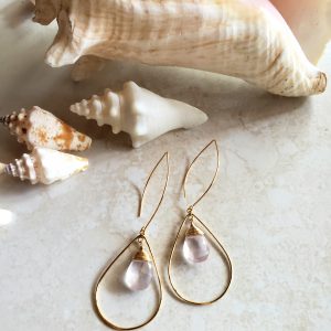 Rose Quartz Drop Earrings