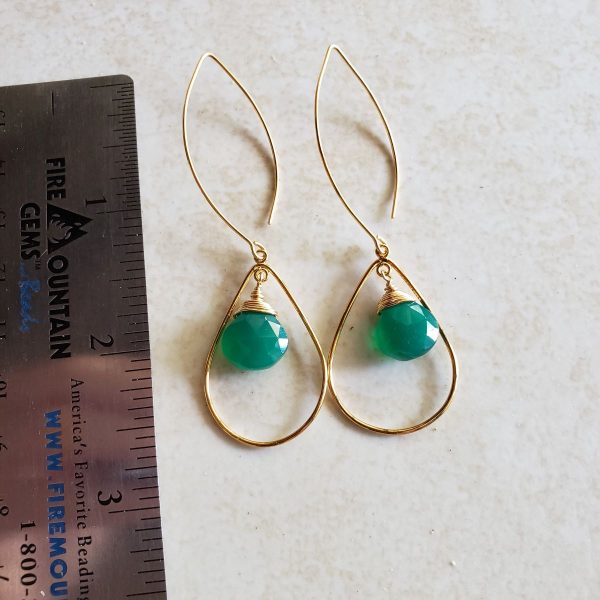 green onyx earrings