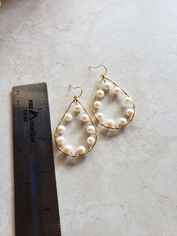 pearl and gold earrings