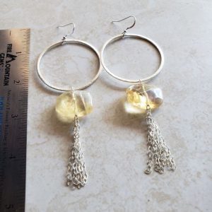 Large Citrine earrings