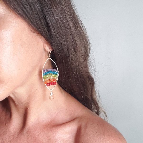 Rainbow Earrings - Pride Earrings - LGBTQ - Chakra Earrings - Image 4