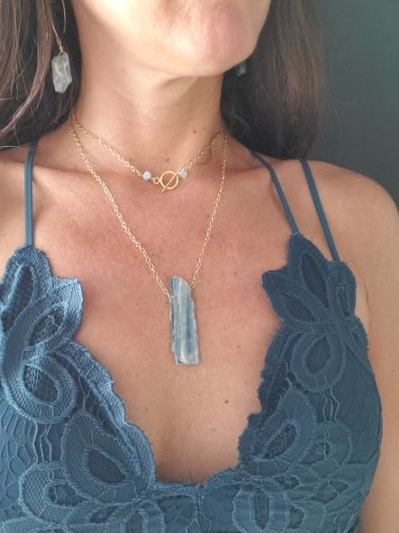 Kyanite necklace hot sale