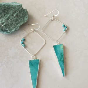 turquoise dagger earrings