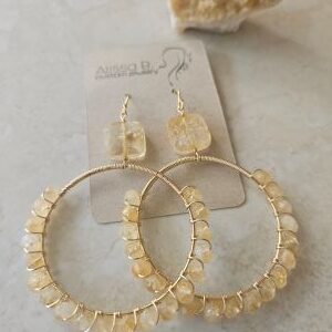 Citrine Hoop Earrings