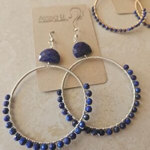 Lapis Hoop Earrings