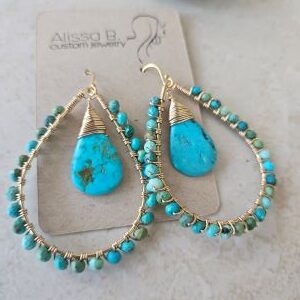 Turquoise Teardrop Earrings