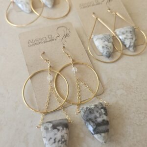 Dendritic Opal earrings