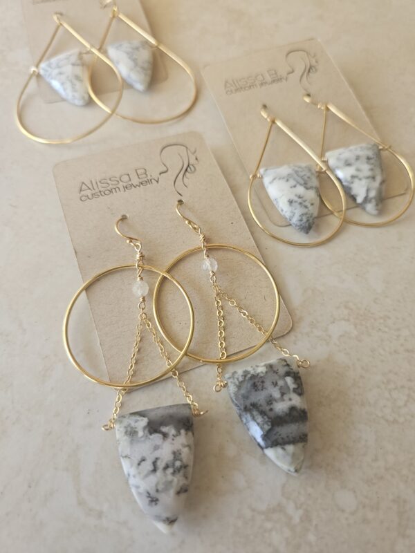 Dendritic Opal earrings