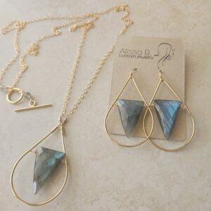 Labradorite earring set