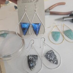 blue labradorite earrings
